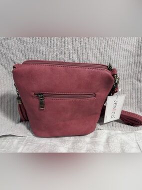 JEN & CO. Women's Crossbody Bag in Dusty Rose Pink NWT